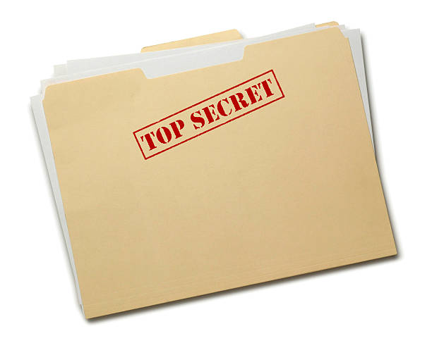 top secret fichier dossier sur fond blanc - top secret photos et images de collection