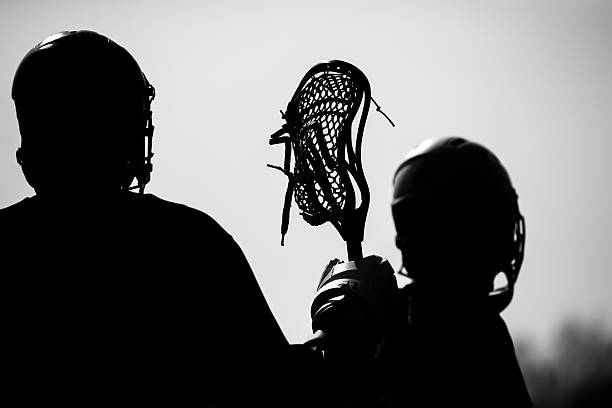 Lacrosse lacrosse player ready for the match shooting guard stock pictures, royalty-free photos & images