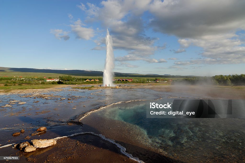 hot spring "und" Strokkur-Geysir - Lizenzfrei Aktivitäten und Sport Stock-Foto