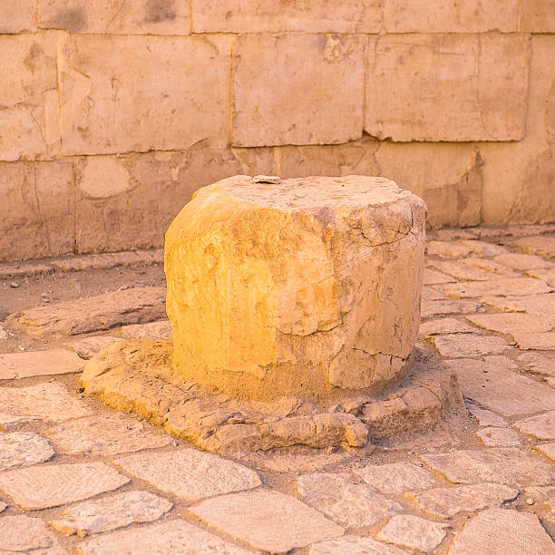 Part of the Queen Hatshepsut's temple (Dayr el-Bahari or Dayr el-Bahri), part of the Theban Necropolis.