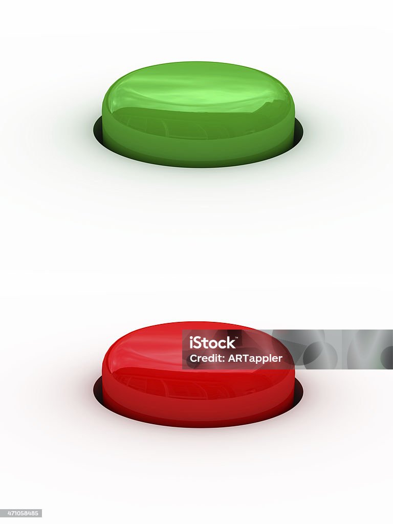Botões de vermelho e verde - Foto de stock de Arranjar royalty-free