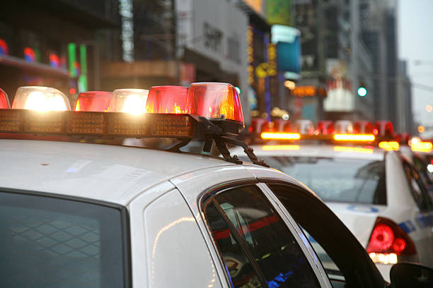istock Flashing Lights On Police Car 471058859