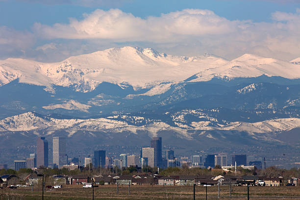 istock Denver skyscrapers with snowy Mount Evans and Rocky Mountains 471059234