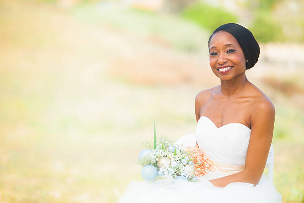 white wedding dress on a black background