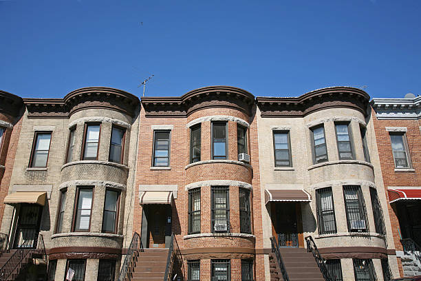 Row Houses In Brooklyn stock photo