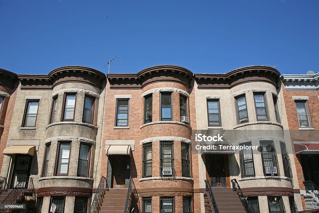 Row Houses, no Brooklyn - Foto de stock de Brooklyn - New York royalty-free