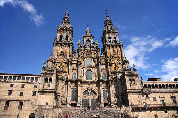 Cathedral - Santiago de Compostela, Spain stock photo