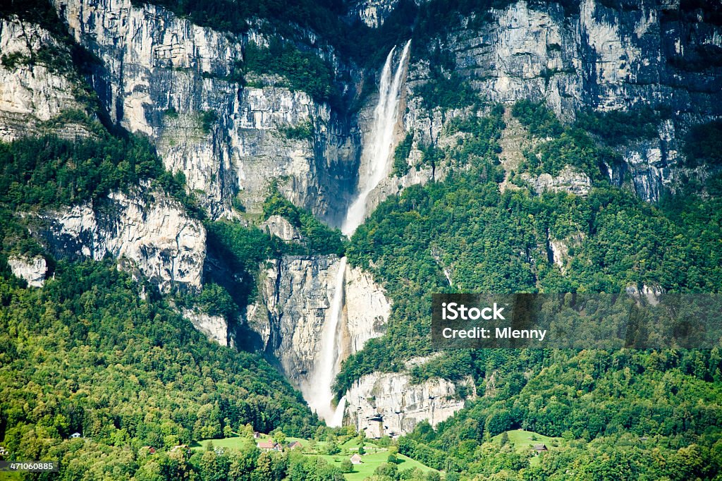 Wasserfall Schweiz Lake Walensee - Lizenzfrei Alpen Stock-Foto