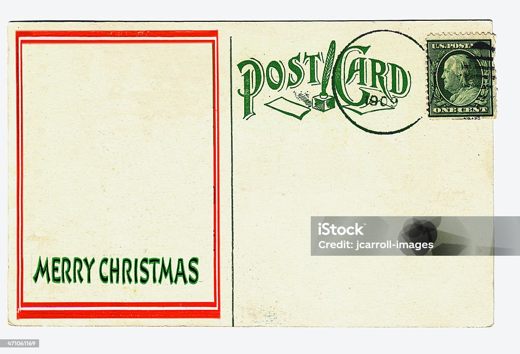 Cartolina di Natale Vintage - Foto stock royalty-free di Antico - Vecchio stile