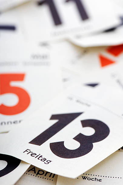 istock Sheets of a tear-off calendar/ Friday 13th 471061199
