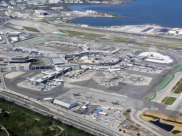 aeropuerto de san francisco, el aeropuerto internacional de san francisco - transoceanic fotografías e imágenes de stock