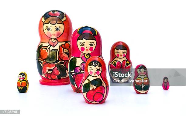 Russian Nesting Dolls Also Known As Babushkas Stock Photo - Download Image Now - Russian Nesting Doll, Babushka, Art And Craft