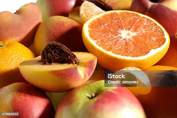 Set Of Different Fruits Stock Photo - Download Image Now - Apple - Fruit, Citrus Fruit, Color Image