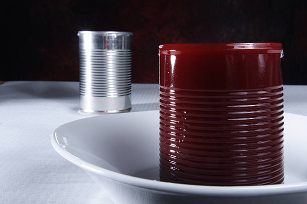 jellied cranberries e molho de cranberry - cranberry sauce canned food humor can - fotografias e filmes do acervo