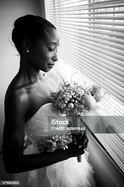 Beautiful African American Bride Stock Photo - Download Image Now - Black And White, Wedding, African Ethnicity