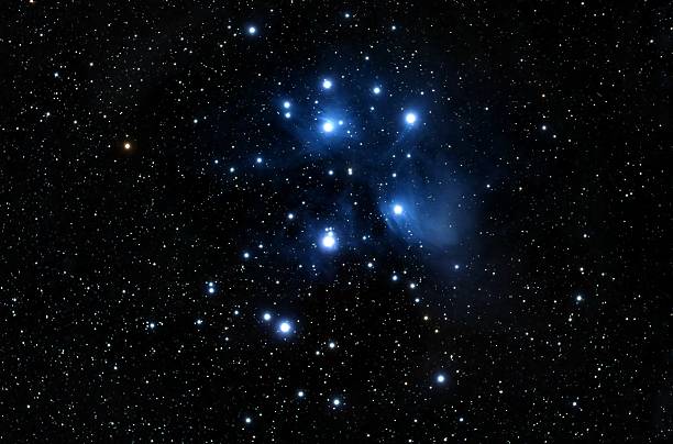 Pleiades the Seven Sisters The Pleiades (also known as M45 or the Seven Sisters) is the name of an open cluster in the constellation the pleiades stock pictures, royalty-free photos & images