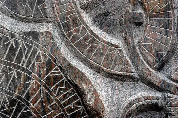 Part of rune stone from Frederikssund Viking Settlement.