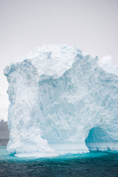 iceberg magnifique arche naturelle - uncultivated snow ice antarctica photos et images de collection