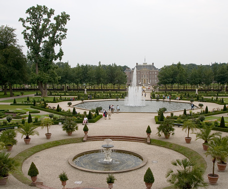 Panorama of garden from Royal palace \