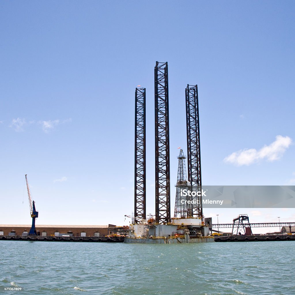 Нефтяная платформа строительной площадке - Стоковые фото Намибия роялти-фри