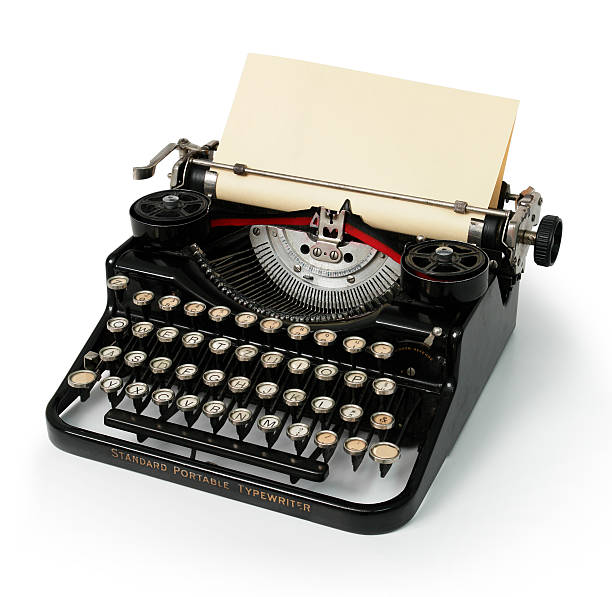 vecchio vintage macchina da scrivere - writing equipment foto e immagini stock