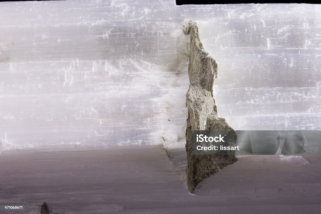 Rocks and Minerals - Ulexite AKA "Television Stone". Close up of a softer stone measuring 4.5" (11cm). This photo makes a nice natural background or interesting white abstract. Abstract Stock Photo