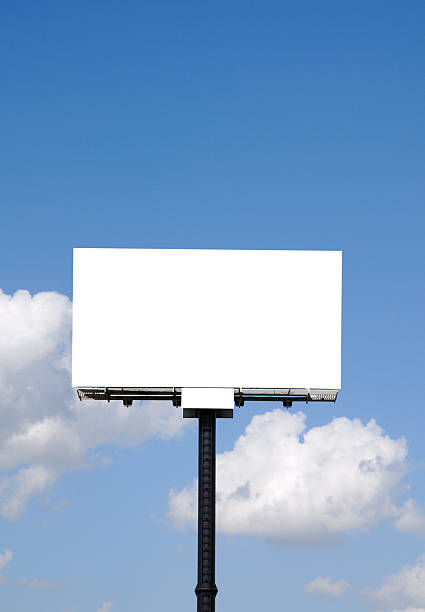 istock A huge empty white billboard with a view of the sky 471068733