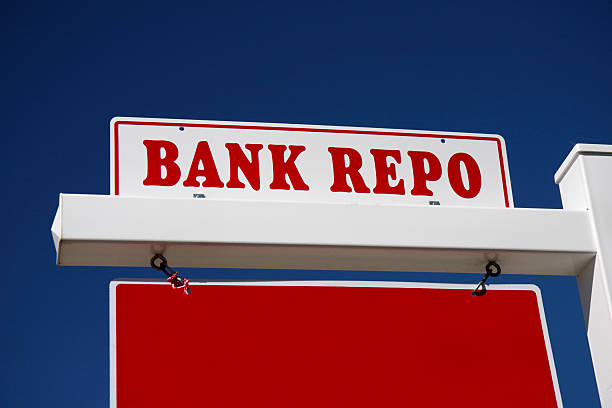 istock Bank repo against blue sky 471068799
