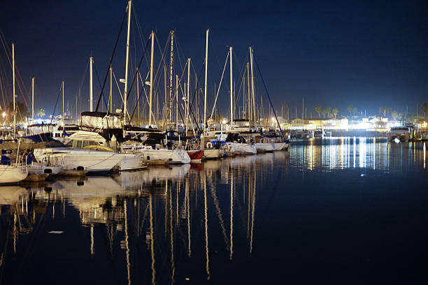 istock Boats in Harbor at Night 471069138