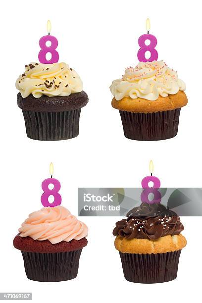 Nummerierte Cupcake Stockfoto und mehr Bilder von Backen - Backen, Beleuchtet, Brennen