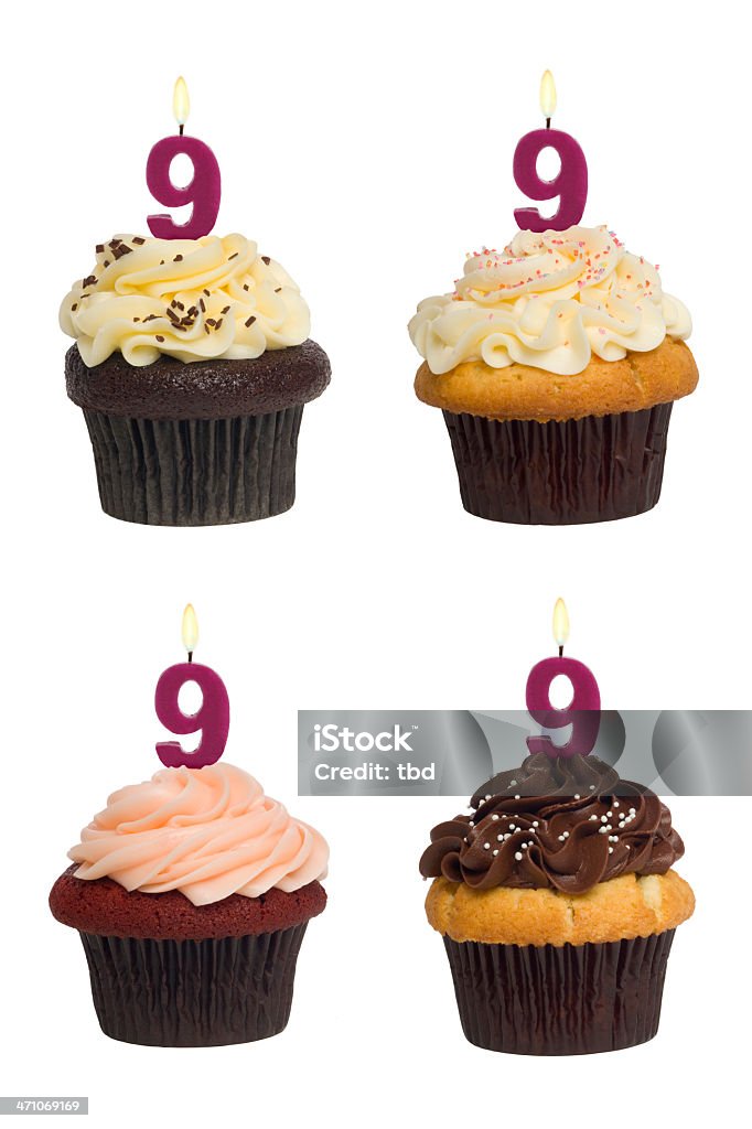 Numerados Cupcake de - Foto de stock de Aniversário royalty-free