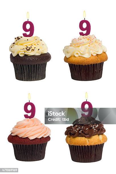 Foto de Numerados Cupcake De e mais fotos de stock de Aniversário - Aniversário, Assado no Forno, Assar