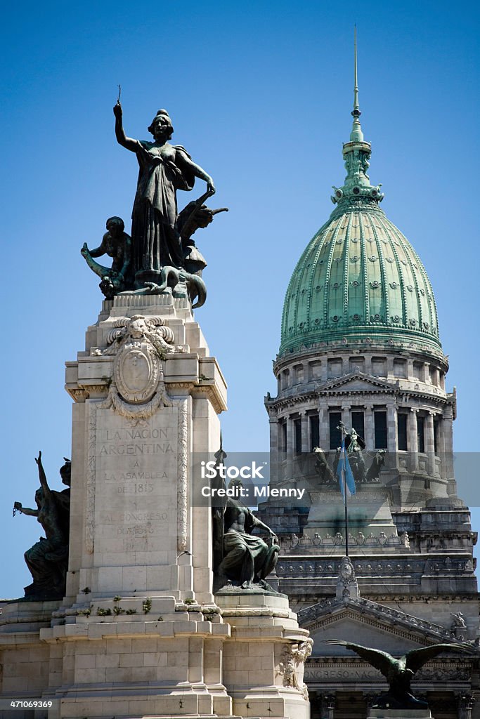 Congreso Nacional и Памятник Буэнос-Айрес - Стоковые фото Аргентина роялти-фри