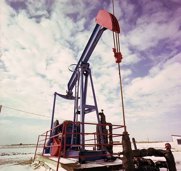 Electrically Powered Pumpjack stock photo