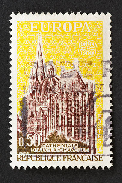 istock Stamp with  Cathedral of Aachen 471069999