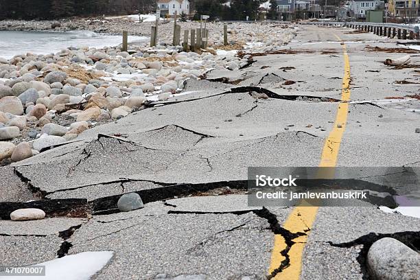 Stormwrecked Road Series Stock Photo - Download Image Now - Road, Cracked, Broken