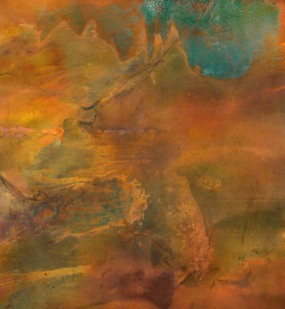 distressed metal surface This high resolution surface rust stock photo is ideal for backgrounds, textures, prints, websites and many other distressed grunge style art image uses! copper wall stock pictures, royalty-free photos & images