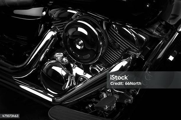 Vtwin Stock Photo - Download Image Now - Motorcycle, Engine, Chrome
