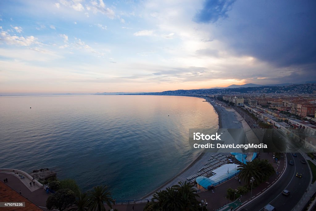 Nizza, Frankreich bei Sonnenuntergang - Lizenzfrei Bildhintergrund Stock-Foto