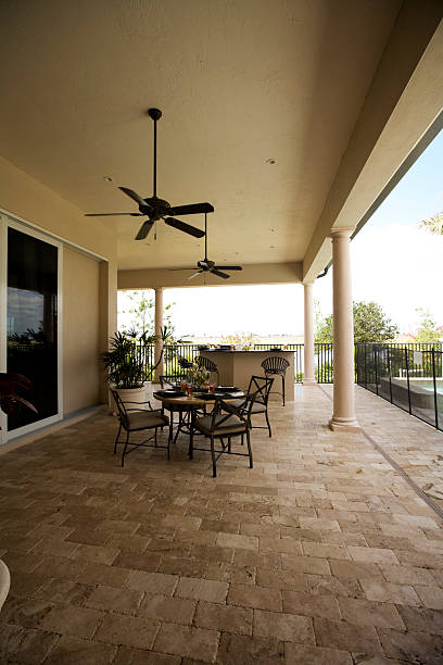 istock Outdoor luxury kitchen and patio 471075265