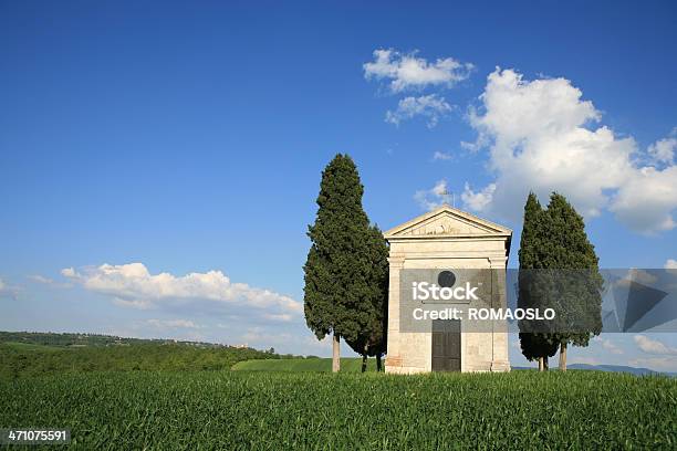 Cappella Di Vitaleta In Val Dorcia Toscana Italia - Fotografie stock e altre immagini di Bellezza naturale