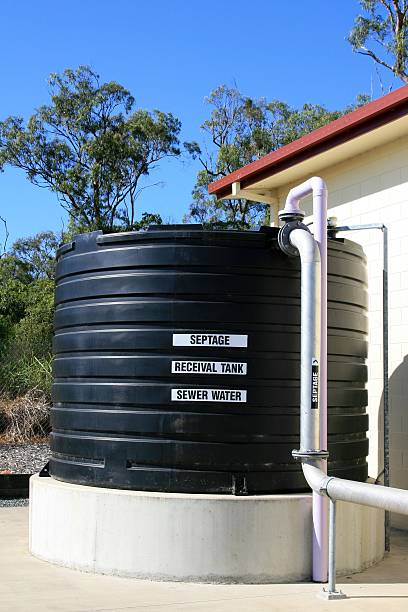 istock Sewage tank at water treatment plant 471076303
