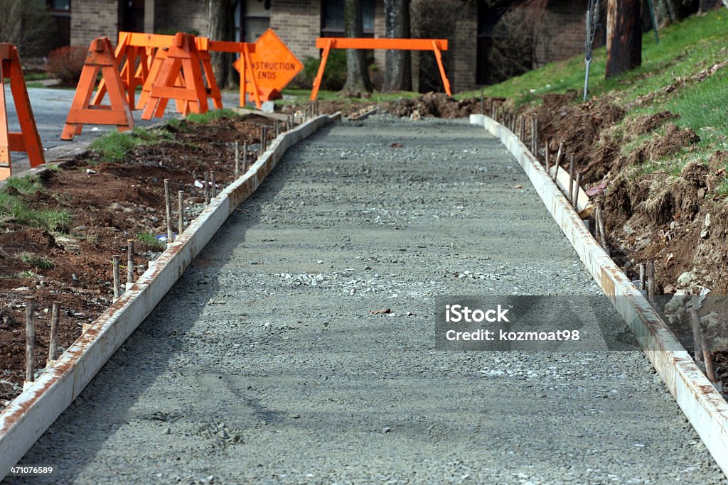 Тротуар строительства - Стоковые фото Бетон роялти-фри