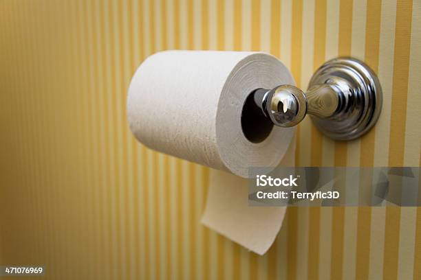 Papel Higiénico Para Montaje Bajo En Niza Baño Foto de stock y más banco de imágenes de Papel higiénico - Papel higiénico, Debajo de, Sin personas