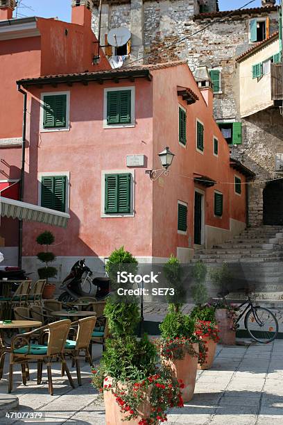 Cafe In Rovinj Stock Photo - Download Image Now - Bright, Brightly Lit, Cafe