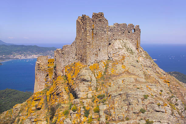 Volterraio Castle stock photo
