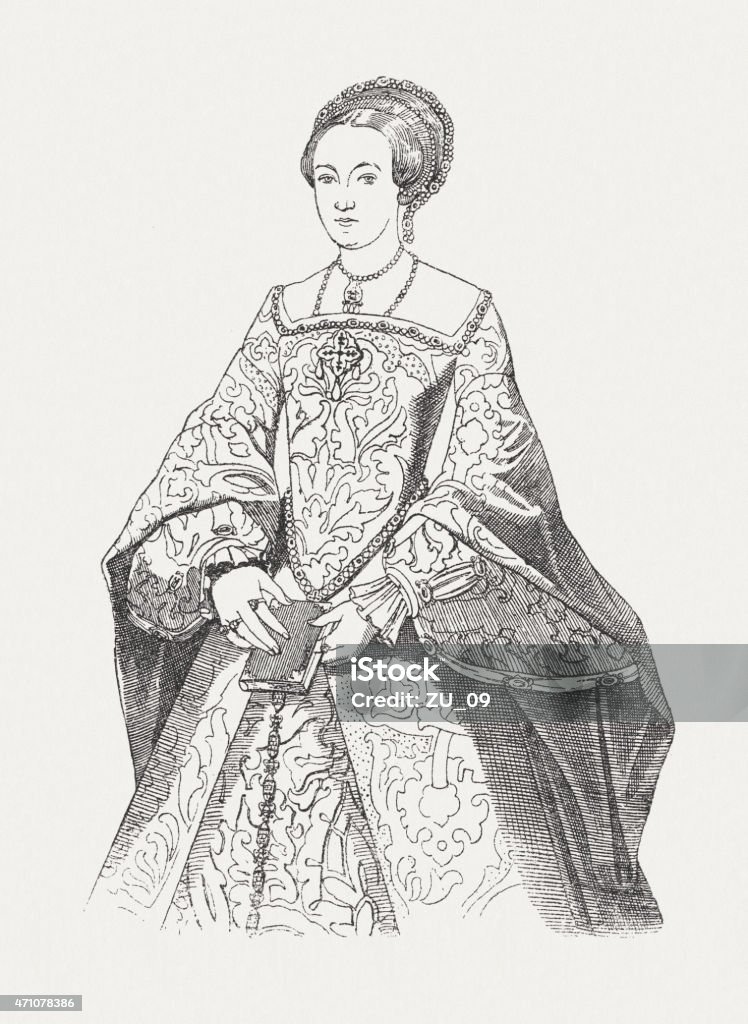 Elizabeth I of England (1533 1603), veröffentlichte im Jahr 1881 - Lizenzfrei Frauen Stock-Illustration