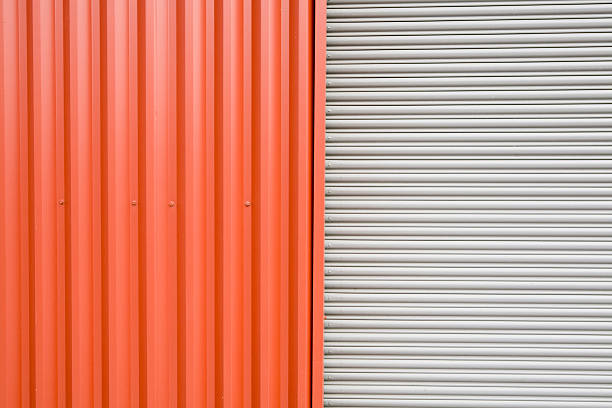 istock Industrial warehouse corrugated metal wall backgrounds, textures and patterns 471078589