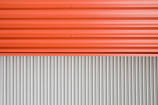 istock Industrial warehouse corrugated metal wall backgrounds, textures and patterns 471078591