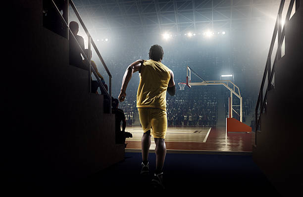 istock Basketball player enters the arena 471079054